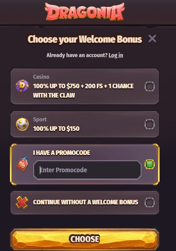 Dragonia casino login à France